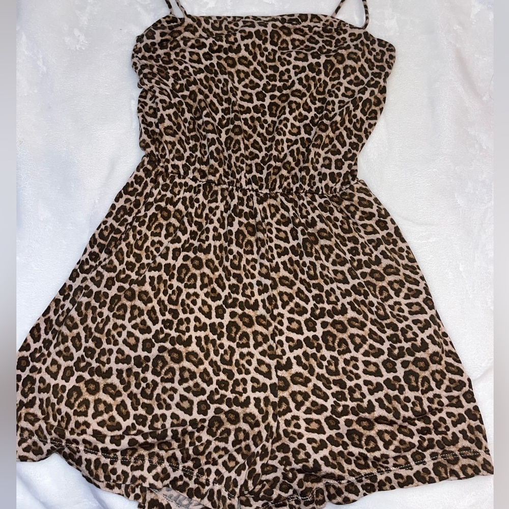 h&m cheetah romper